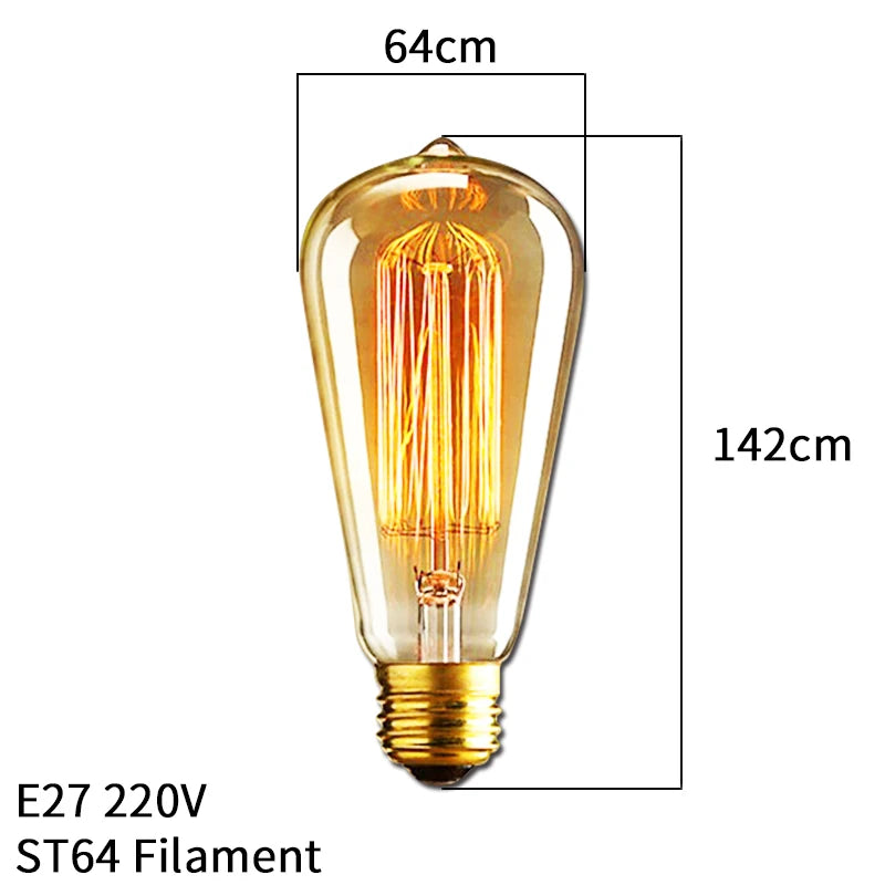 ampoules filament transparentes vintage spirales dorées 180deg 249lumen 30000h e27