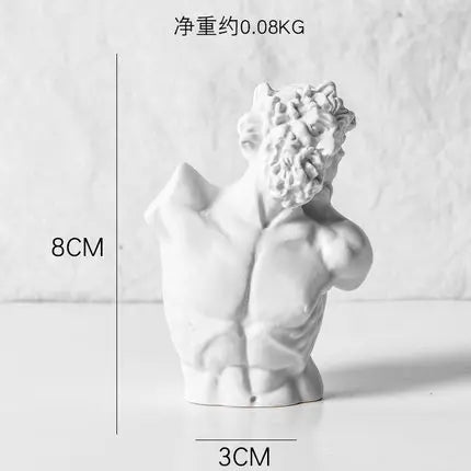 bustes sculptés resine blanc details fins antique figures grecques decor