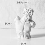 bustes sculptés resine blanc details fins antique figures grecques decor