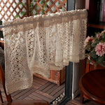 rideau crocheté floral traditionnel beige clair maison bureauextérieur fenêtrepaque polyester