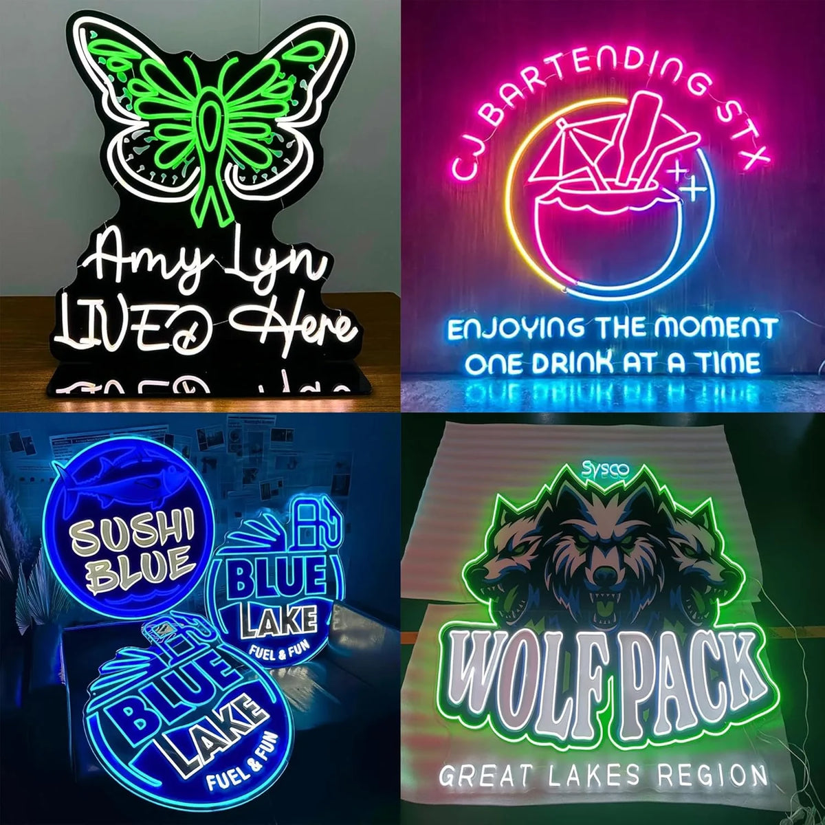 Enseigne neon murale avec logo personnalise pour decoration bar