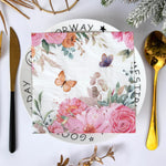 serviettes papier multicolore fleurs romantique mariage anniversaire décoration 20 pièces 13 pouces 33 cm