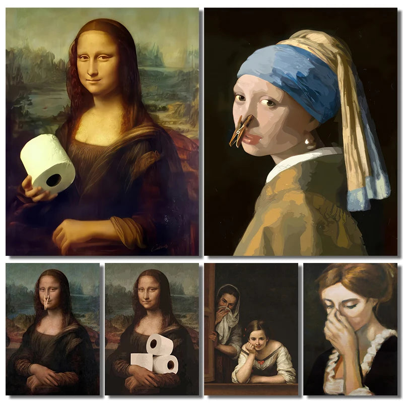 affiche murale Mona Lisa toile imprimée sans cadre classique moderne chambre salon