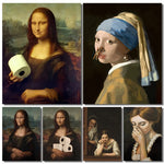 affiche murale Mona Lisa toile imprimée sans cadre classique moderne chambre salon