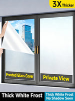film fenêtre frosted adhésif protection uv isolation thermique moderne blanc opaque 30x100cm 40x200cm