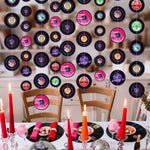 décoration murale vintage disques vinyle funk soul anniversaire mariage fiançailles événement festive