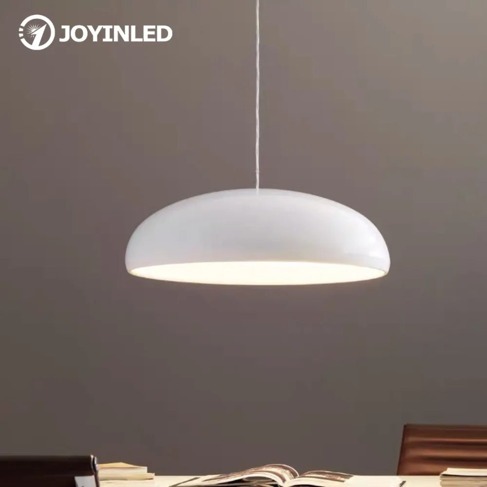 lustre suspendu bois blanc noir orange moderne câble opacité salle manger lumière