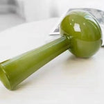 vase vert olive transparent moderne minimaliste hauteur 32cm 36cm ouverture 8cm 7cm base 6cm