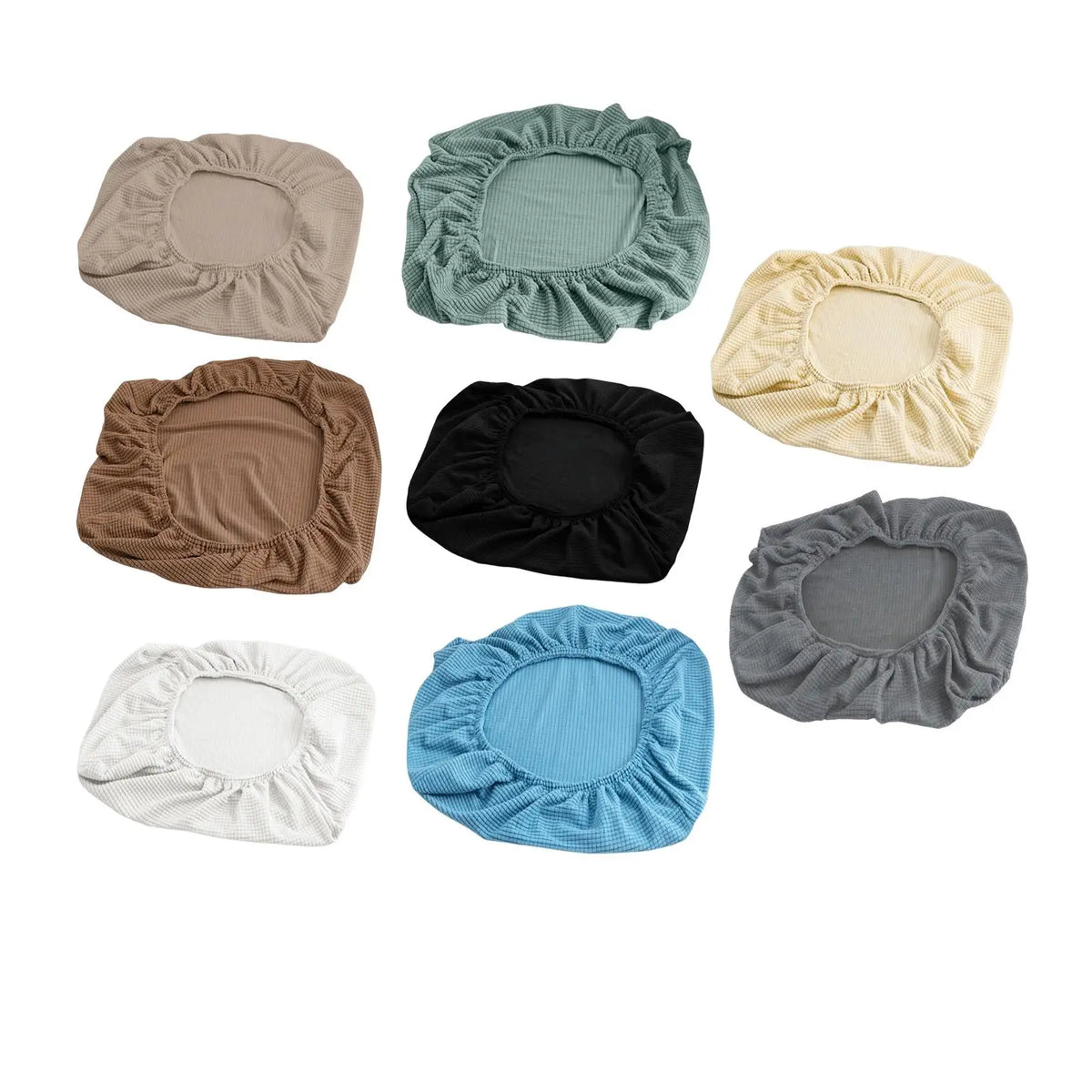 housses canapé extensibles lavables modernes polyester bleu carreaux 70x50cm fixés