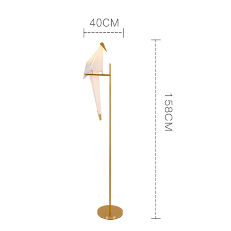 lampe poser or blanc origami moderne interrupteur tactile 10w led 249 2000lm