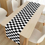 nappe table carreaux noir blanc motif festives polyestre rouge variées festive