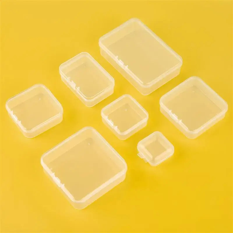 boîtes rangement transparentes clips bijoux plastique modernes pratiques 10 pièces