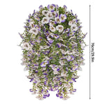 guirlande suspendue artificielle fleurs roses blanches violettes orange jaunes naturelles decoration jardin fete mariage