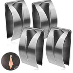 porte serviettes mural industriel rétro adhésif acier inoxydable lisse brillant serviette grise 7.8cm 3.07inch