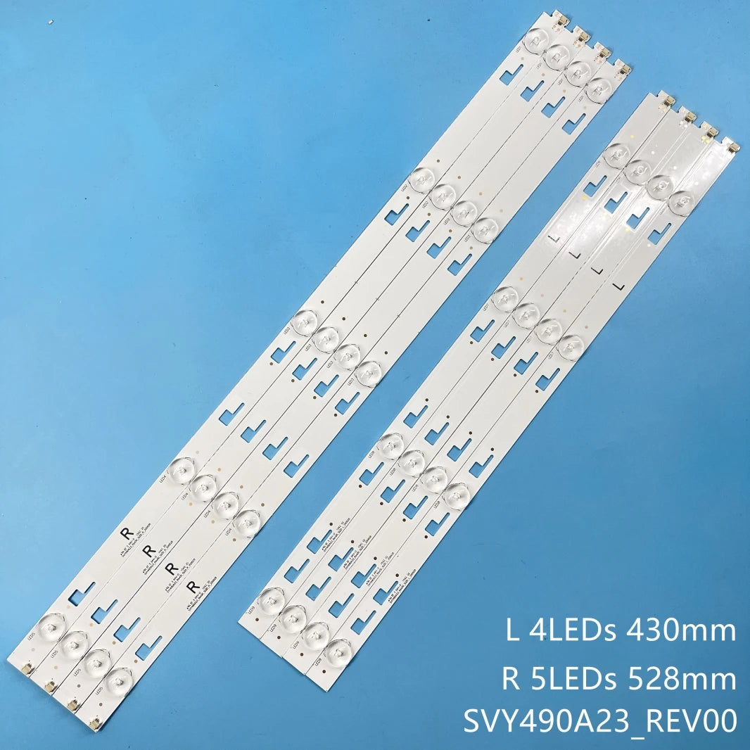 bande led adhésive moderne 528mm 430mm 5leds 4leds transparentes blanc