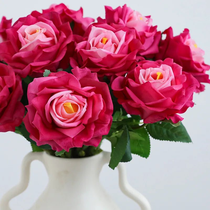 décoration intérieure bouquet roses artificielles modernes élégantes mariage anniversaire fêtes
