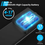 lampe travail flexible rechargeable 10000mAh led noire moderne trépied chargeur adaptateur