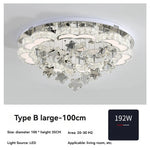 plafonnier moderne étoiles cristal blanc doré éclairage cuisine salle manger led changeable