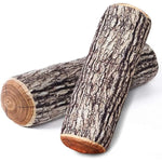 coussin tronc d'arbre marron clair texture bois réelle salon chambre canapé confortable mignon