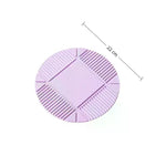 tapis cuisine coussin table violet rose vert clair rayures horizontales moderne silicone antidérapant pliable