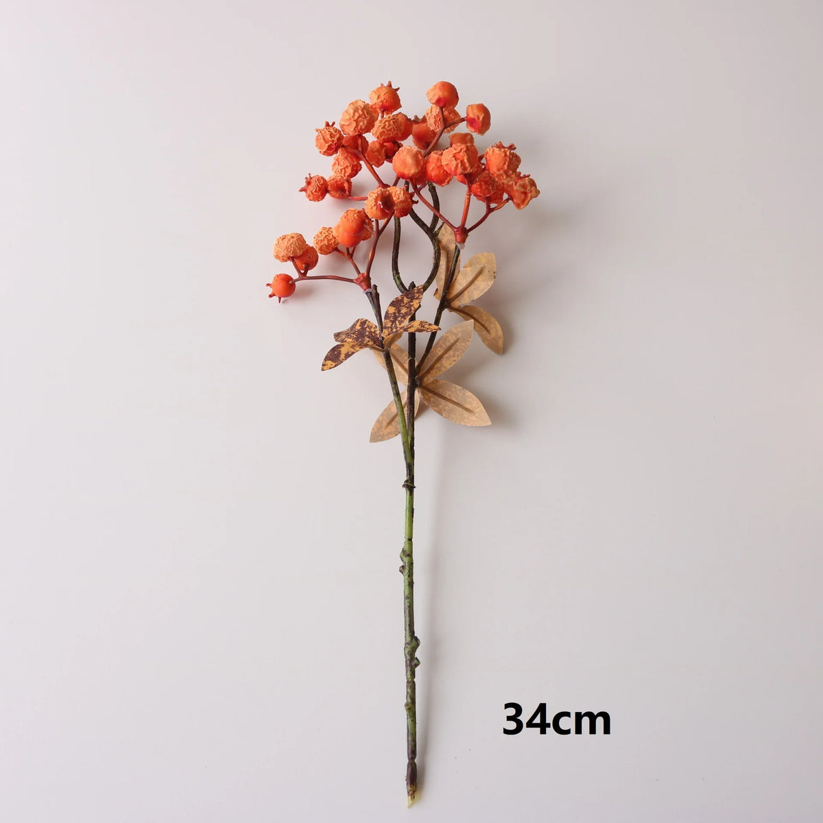 décoration intérieure bouquet artificiel feuilles baies rouge orange naturel rustique
