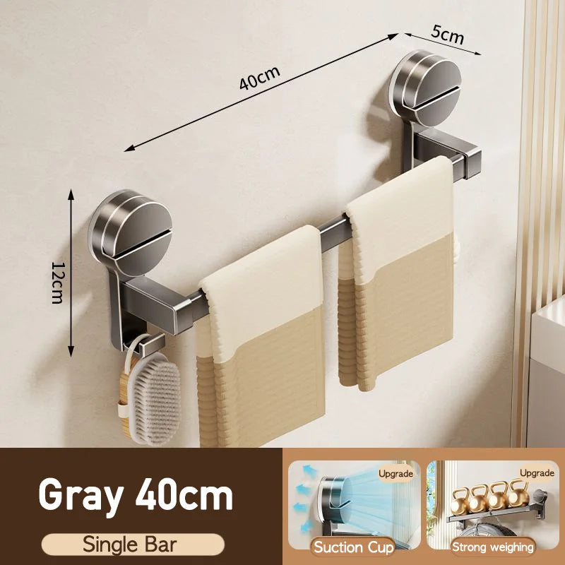 porte serviettes mural argenté lisse ventouse moderne salle bain étagère serviettes slips fixations sans