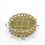 paniers bambou tissage régulier motifs géométriques naturel vert clair traditionnels artisans respectueux environnement