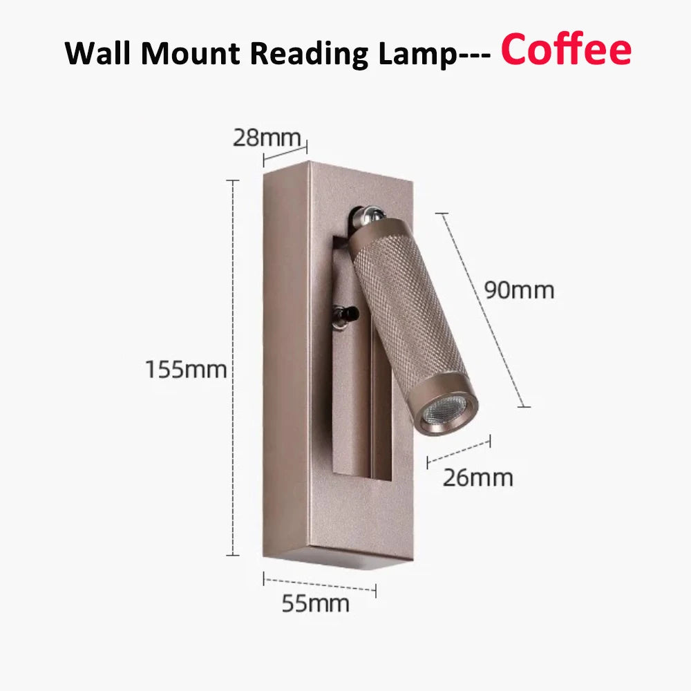 lampe murale moderne bras articulé bronze noir gris doré texturée chambre coucher