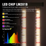 lampe culture plantes led 120w 200w 320w spectre complet interrupteur alu moderne vert blanc