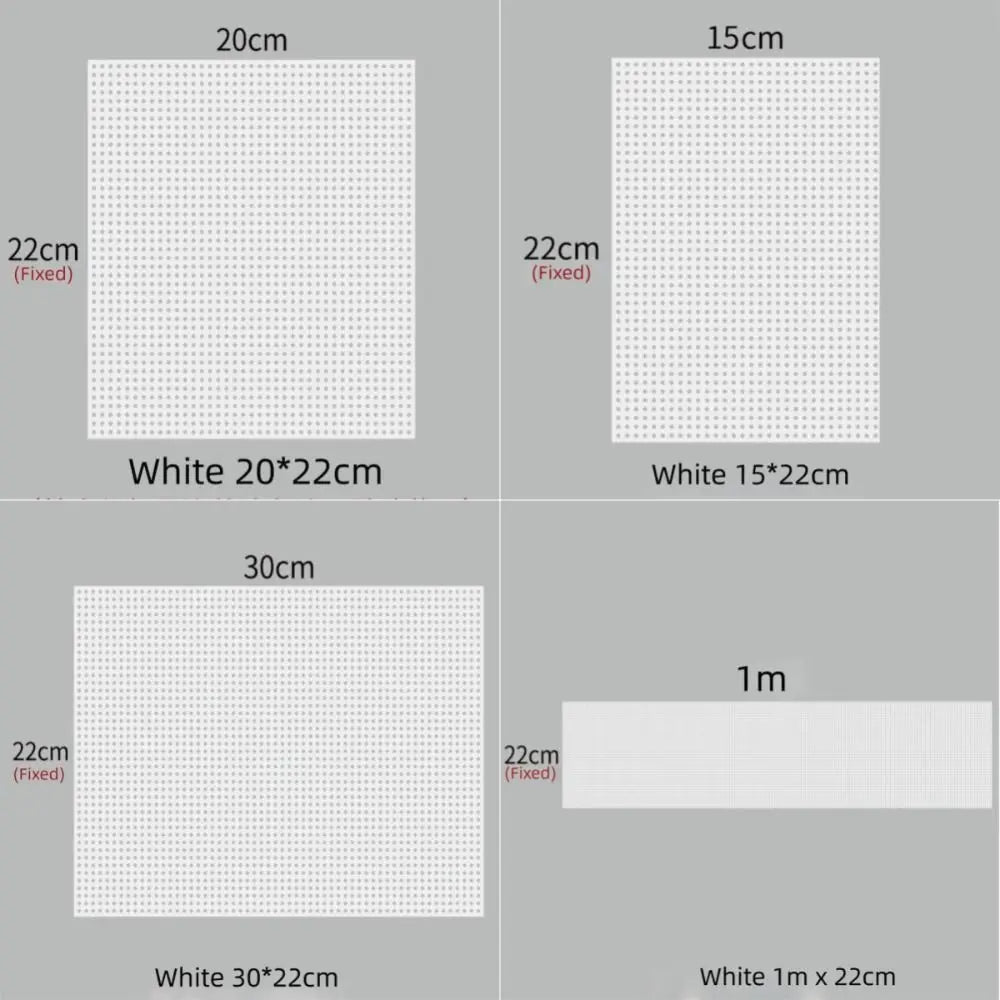 tissu perforé blanc motifs modernes kit broderie peinture coton différentes tailles pastorales fonds imprimables