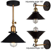 applique murale industrielle vintage fer noir lampe filament escalier couloir chambre