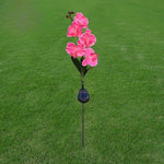 fleurs artificielles orchidées blanc rose bleu moderne décoratifextérieur tringle métallique socle noir