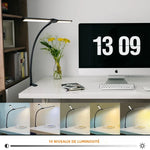 lampe led flexible clip noir blanc moderne sans scintillement USB rechargeable