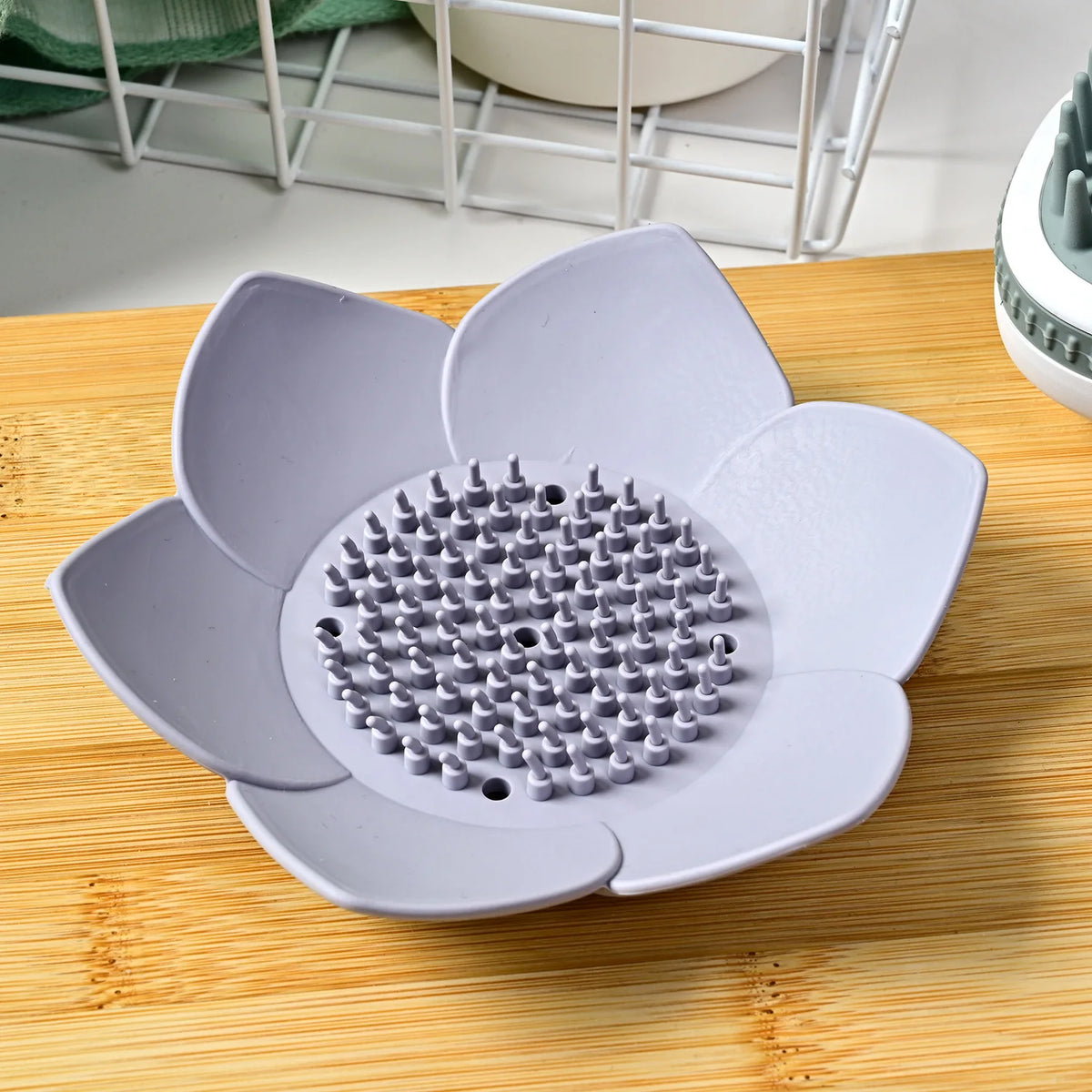 porte savon fleur bleu rose vert gris blanc moderne minimaliste