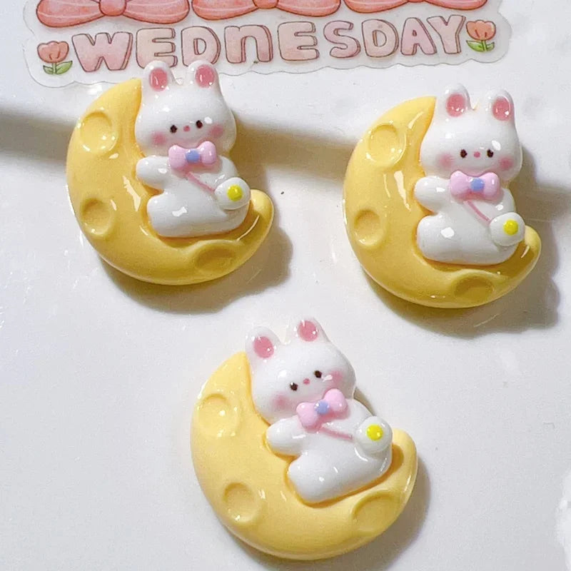 clips cheveux kawaii animaux mignons arc ciel coeurs love floral rose blanc jaune bleu