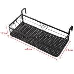 étagère murale noire moderne grille florale clips suspension plante pot assemblage économique