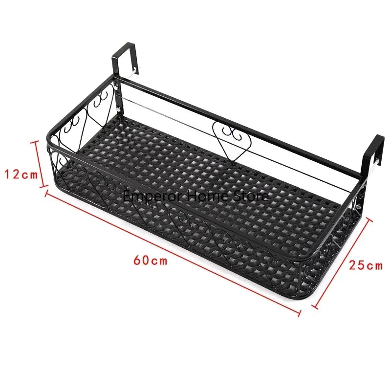 étagère murale noire moderne grille florale clips suspension plante pot assemblage économique