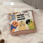 sac rangement réutilisable polyester rose noir blanc moderne mignon dessins animaux crèmes pinceau boîte