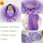 coussin photo bébé moderne violet rose orange bleu doux plissé tissu couverture bandeau jouet