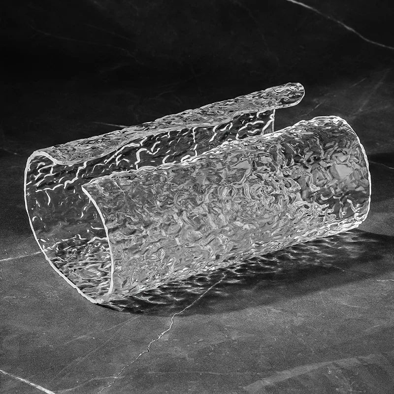 porte serviettes transparent effet écorce texture rugueuse mouchoirs papier moderne salle bain