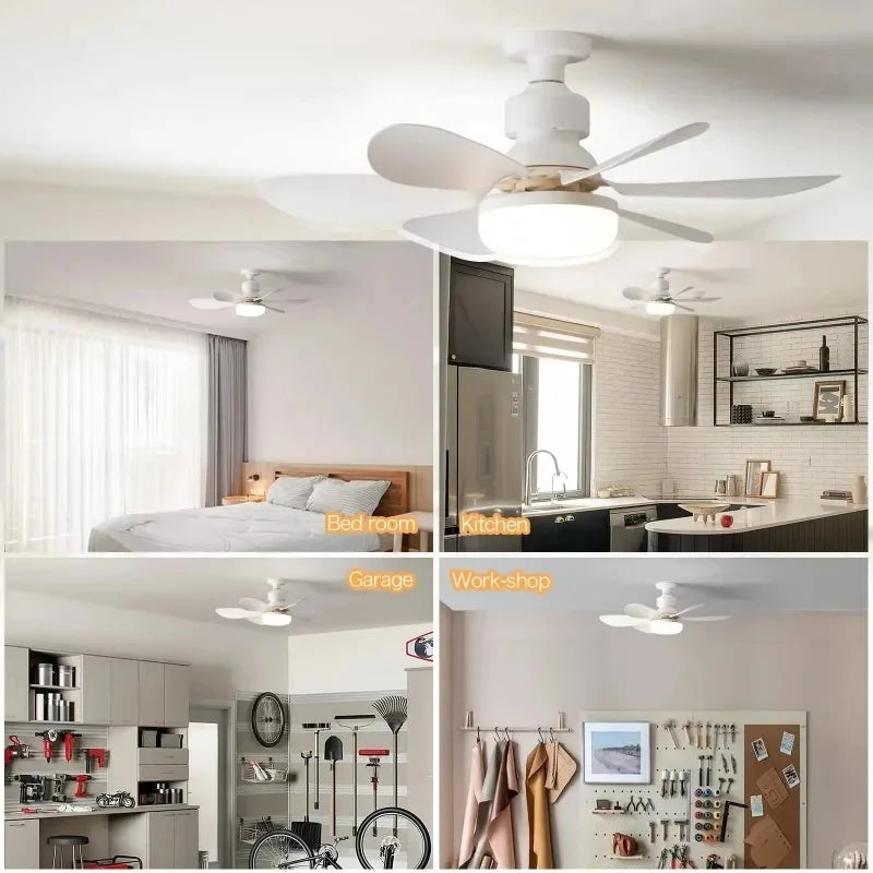ventilateur blanc moderne pales vitesses couleurs led ajustable télécommande chambre