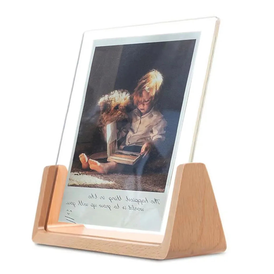 cadre photo bois naturel acrylique transparent moderne minimaliste 10x15cm 15x20cm 20x25cm