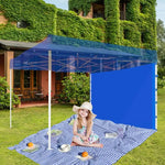 tente pliable bleue rouge blanche ombre moderne fixations tissu imperméableextérieur jardindeck piscine