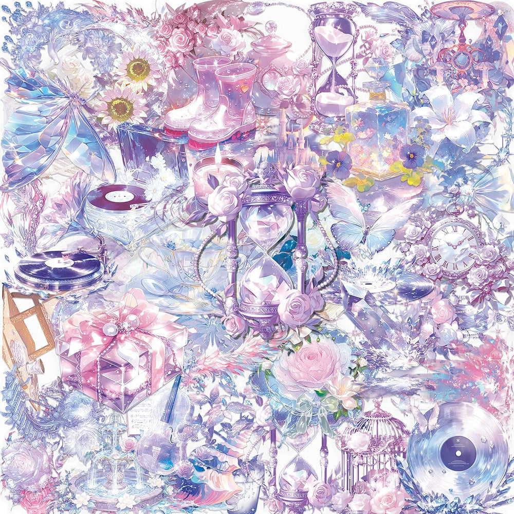 autocollants floral papillons châteaux bottes roses bouquets romantique féerique vintage étanches