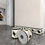 ruban decoratif autoadhésif moderne blanc or gris 500cm 10cm imperméable pvc