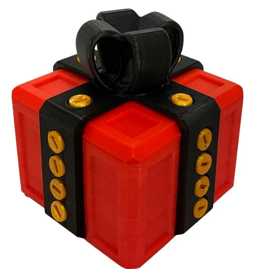 boîte cadeau noire or vis tournevis anniversaire noël saint valentin mariage halloween pâques salopes
