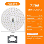 panneau led blanc moderne 285mm aimants télécommande câble alimentation 72w