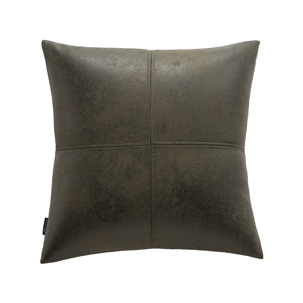 housse coussin effet cuir gris marron beige décoration intérieure moderne 45x45 cm