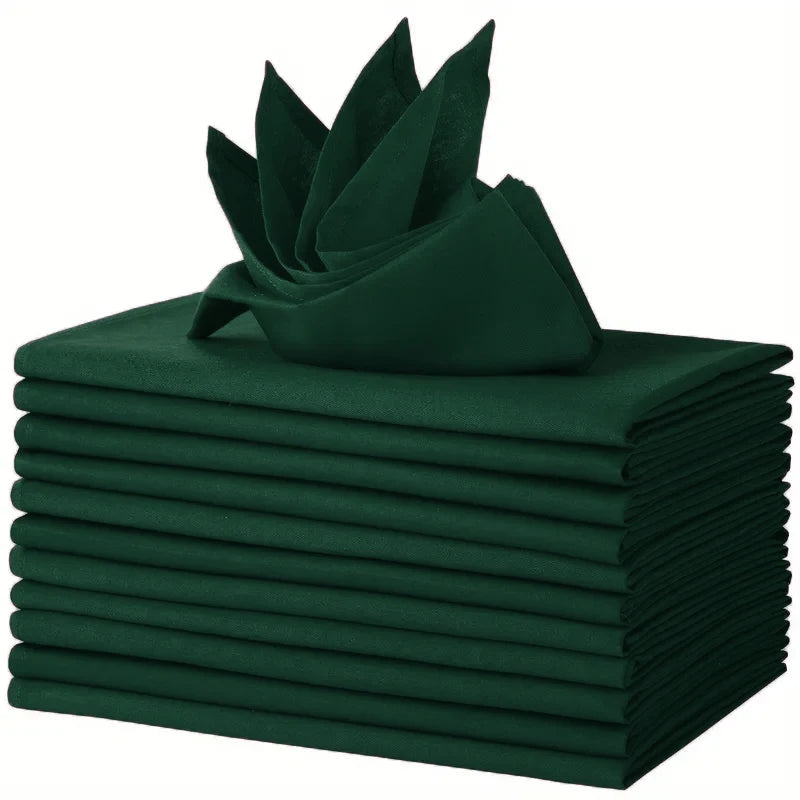 serviette table noël rouge vert coton décor cuisine salle manger pliable 40x40cm classique