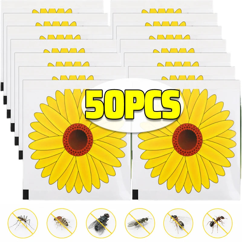sticker mural adhésif fleur tournesol jaune rouge noir décoration murale antiparasitaire 10pcs 20pcs 30pcs